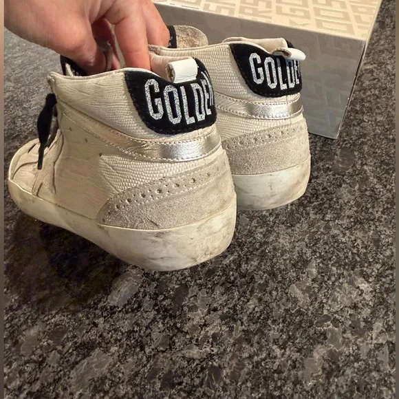 RARE Golden Goose Mid Star Sneakers White Python & Suede Size 39 EUC w Dust Bag🖤 - Picture 13 of 17